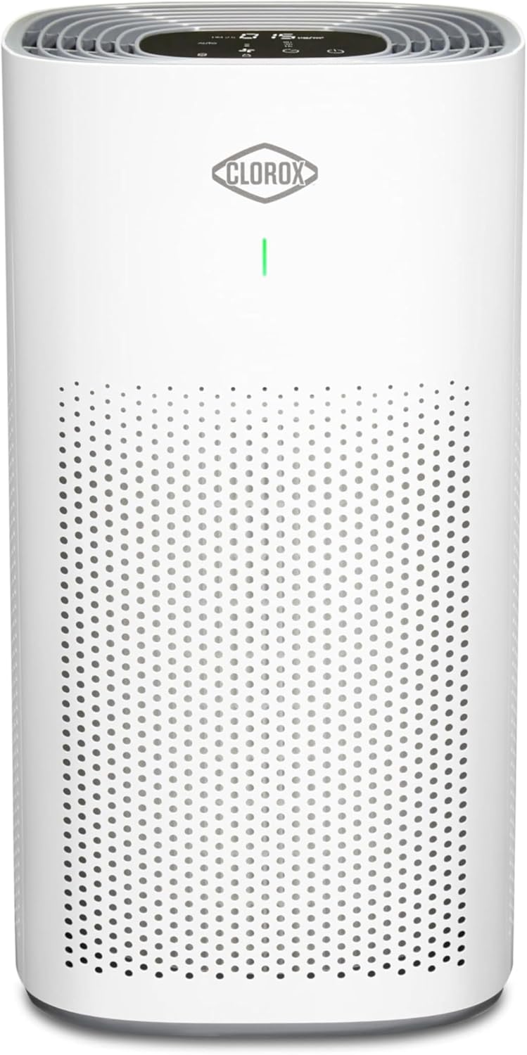 Clorox HEPA Air Purifier for Home, Large Rooms Up to 1,500 Sq Ft