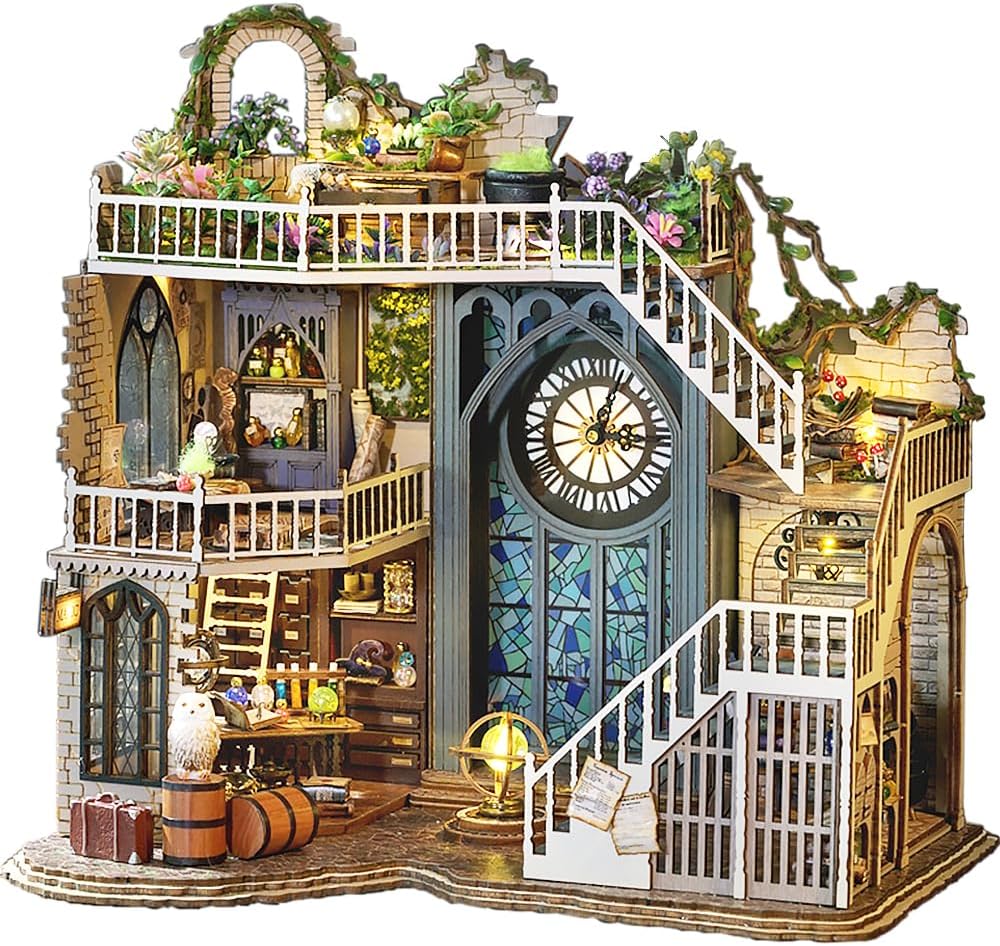 Lannso DIY Dollhouse Miniature Kit with Dust Proof Cover