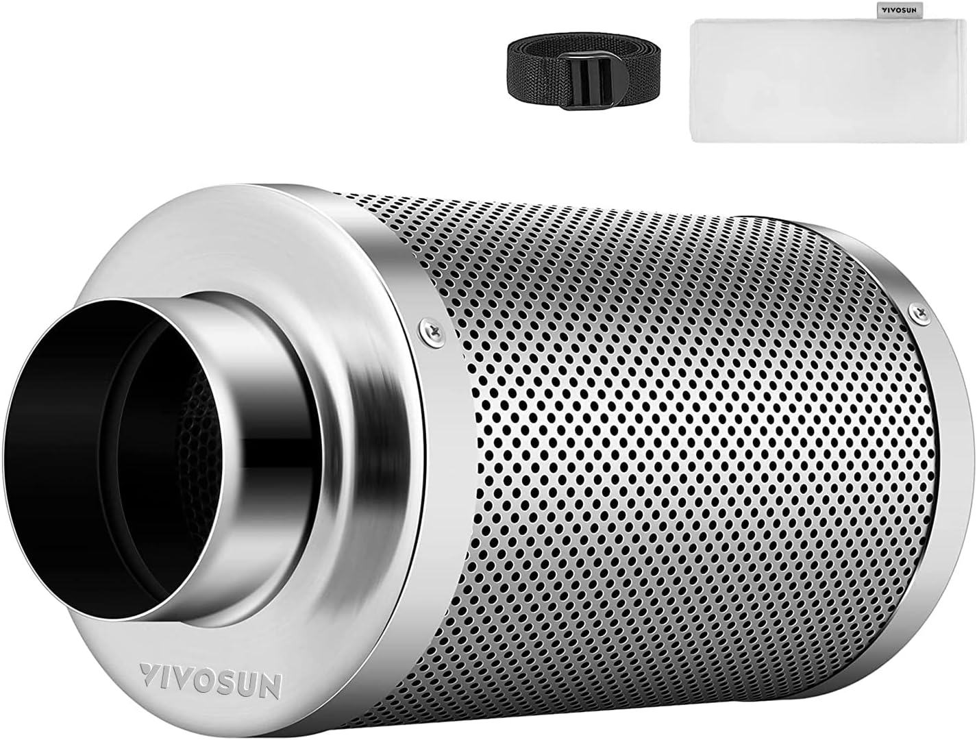 VIVOSUN 4 Inch Air Carbon Filter for Odor Control - Premium Virgin Charcoal - Grow Tent Essential