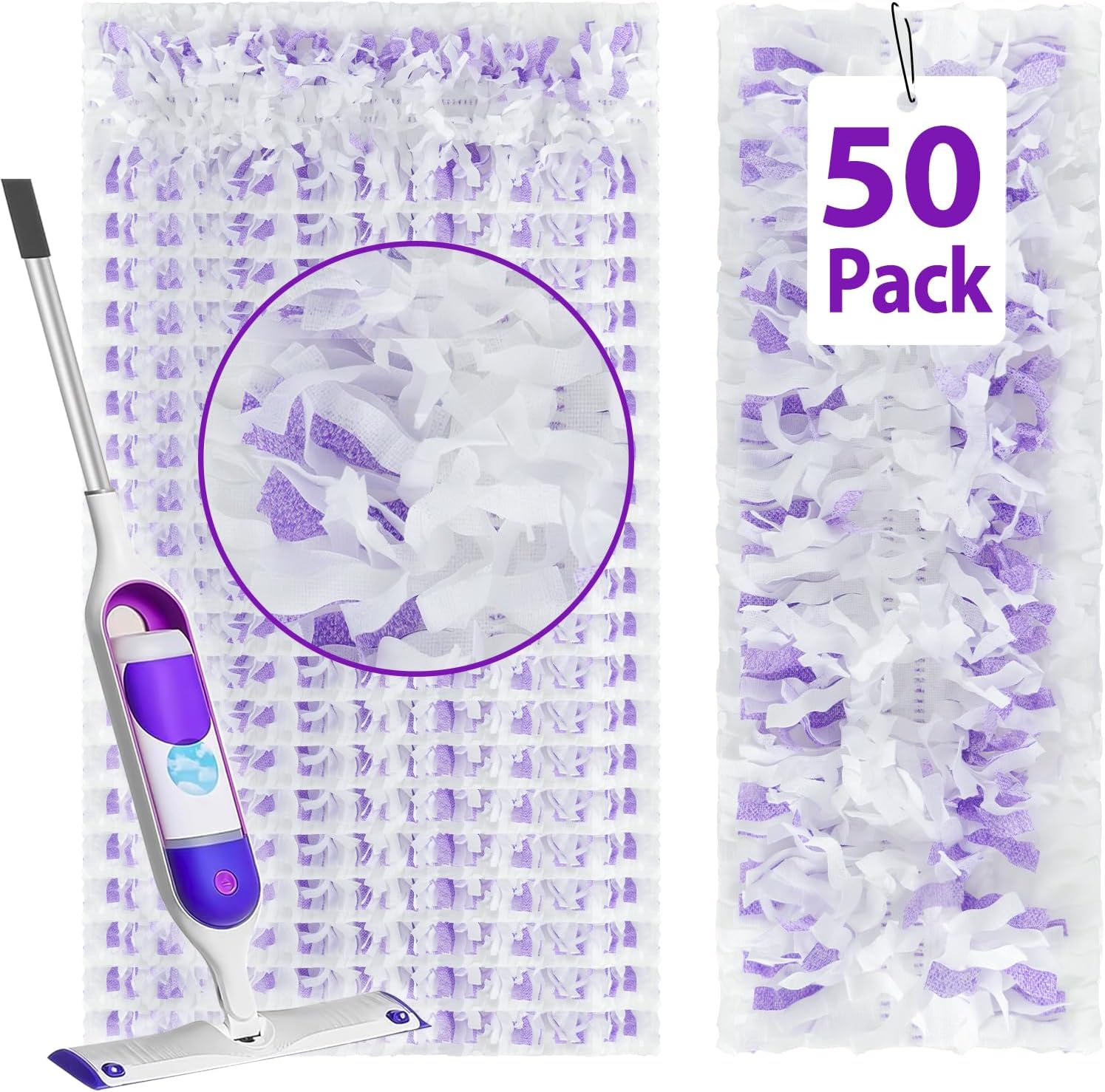 50 Count Heavy-Duty Power Mop Pads Refills for Swiffer Mops