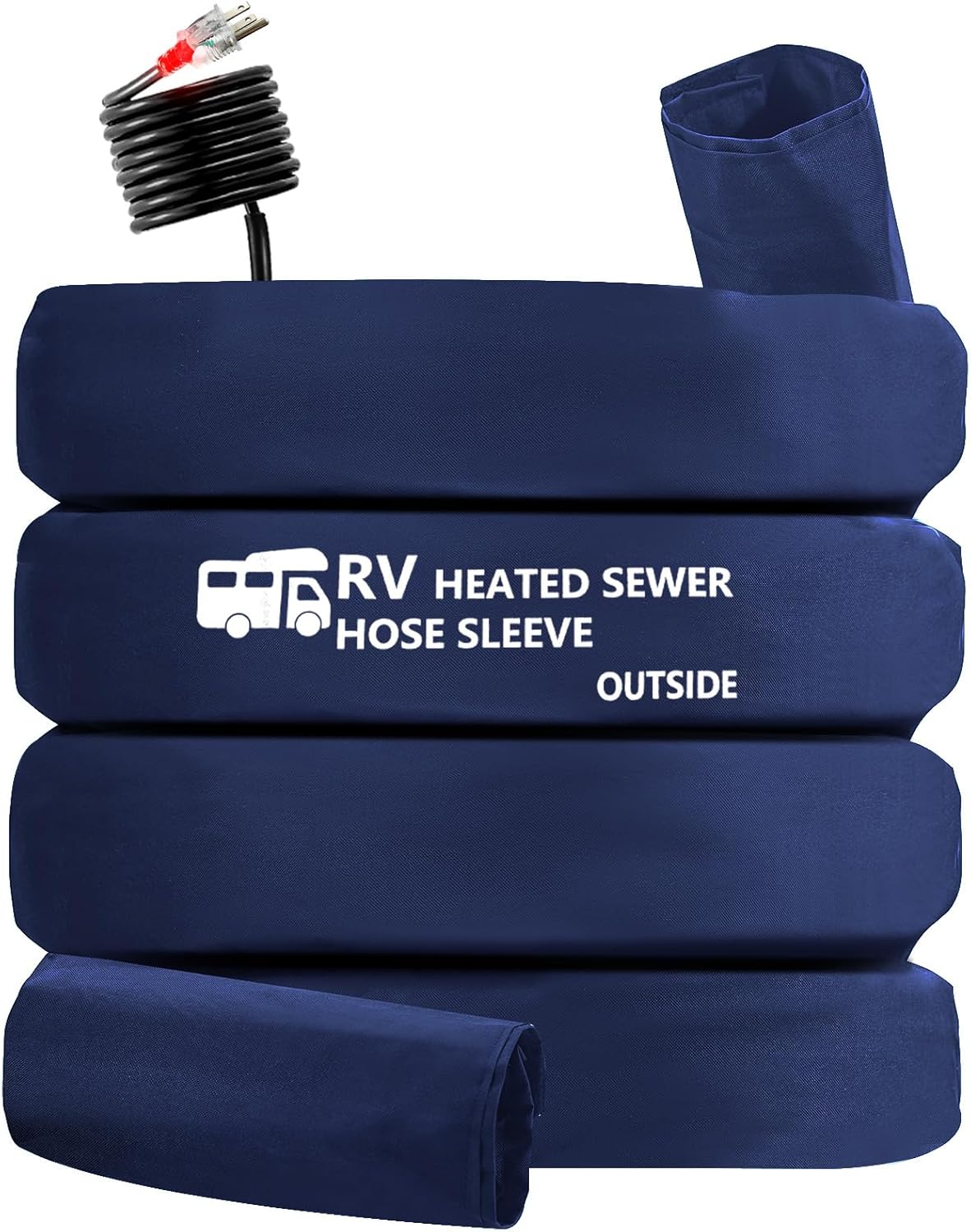 Heated 15FT RV Sewer Hose Cover for Winter Protection