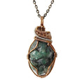 Natural Certified Emerald Necklace for Women - Reversible Pendant