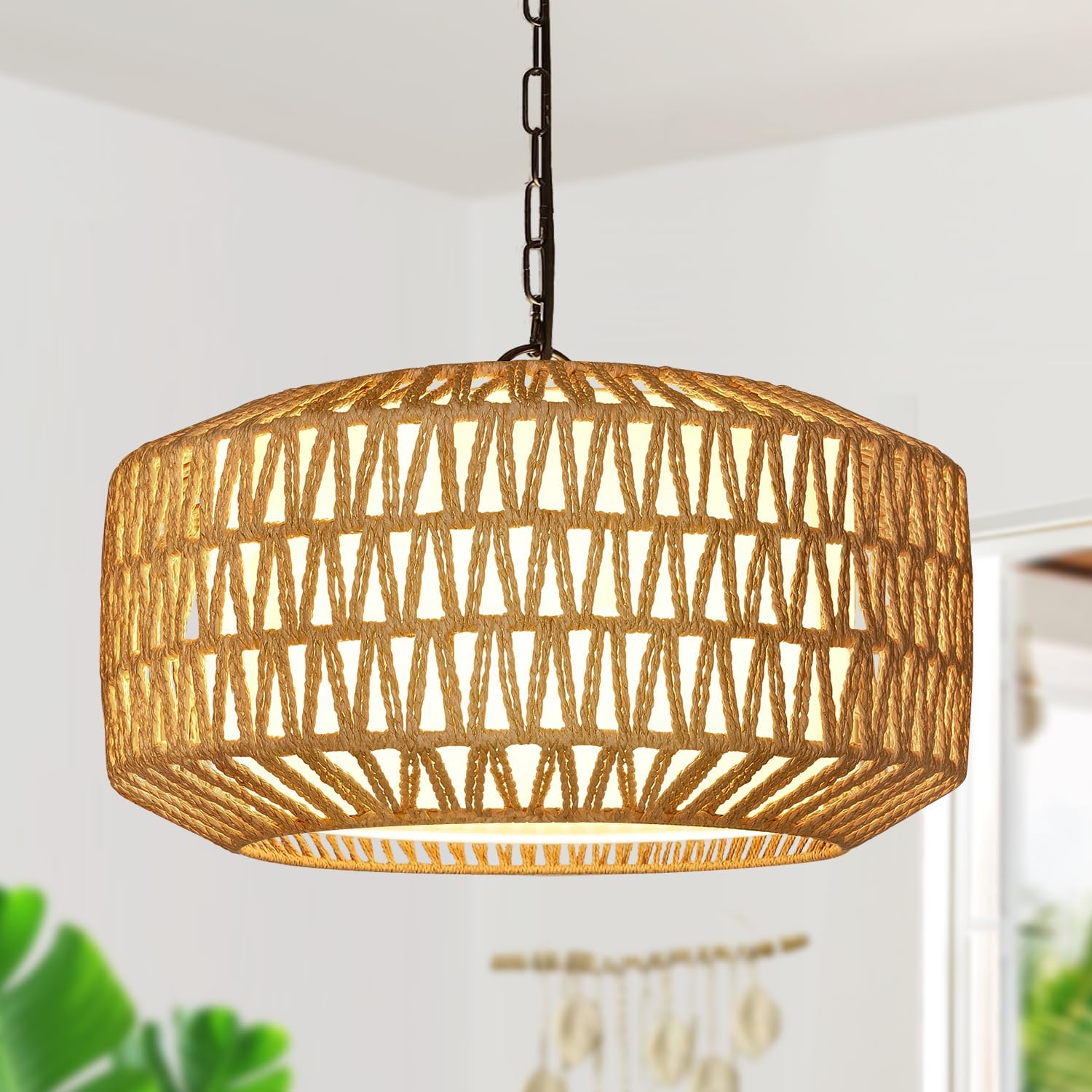 Elegant 5-Light Farmhouse Chandelier for Boho Home Decor