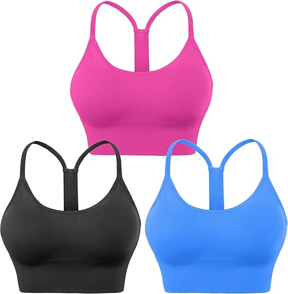 Evercute Racerback Sports Bras for Yoga and Fitness Workouts