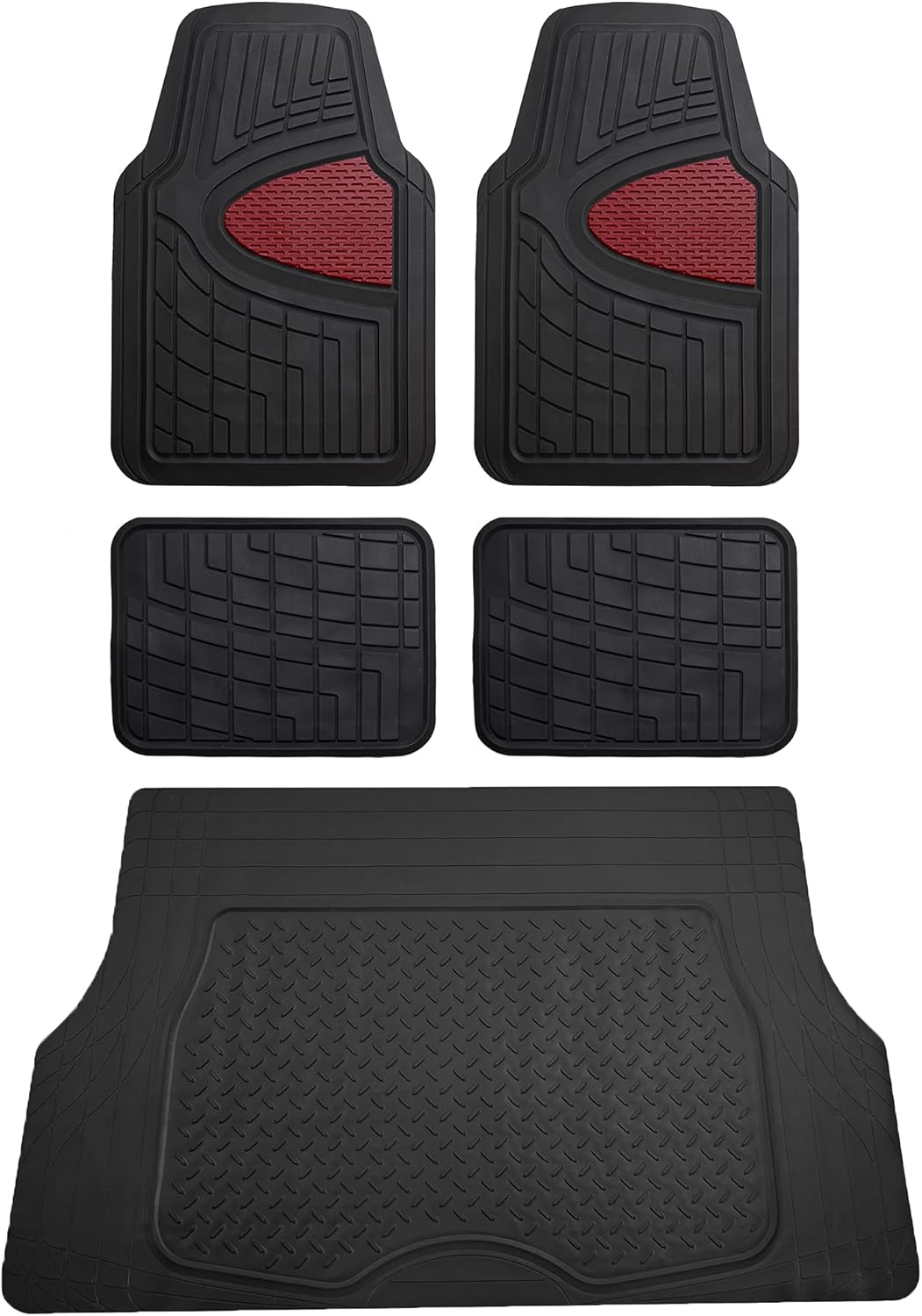 FH Group Premium Liners Tall Channel Trimmable Rubber Mats