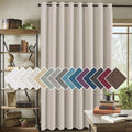Wide Blackout Linen Patio Door Curtain Panel - Heavy Room Darkening