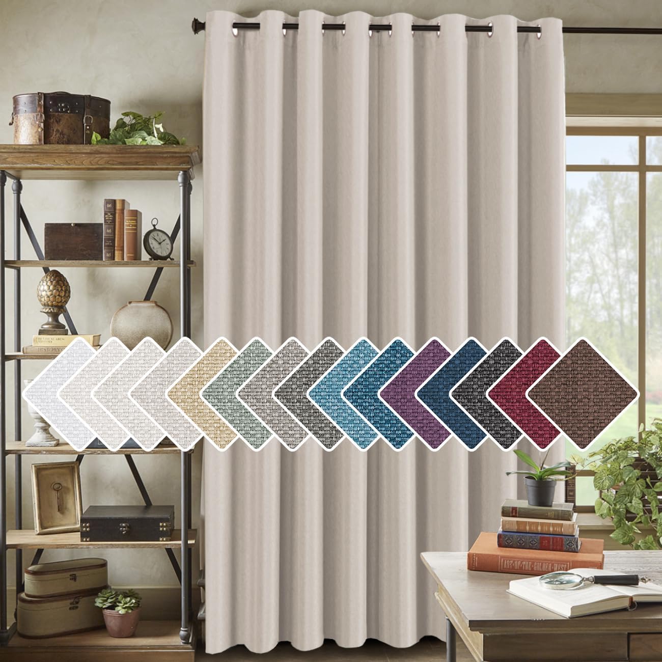 H.VERSAILTEX Wide Blackout Room Darkening Curtains for Home