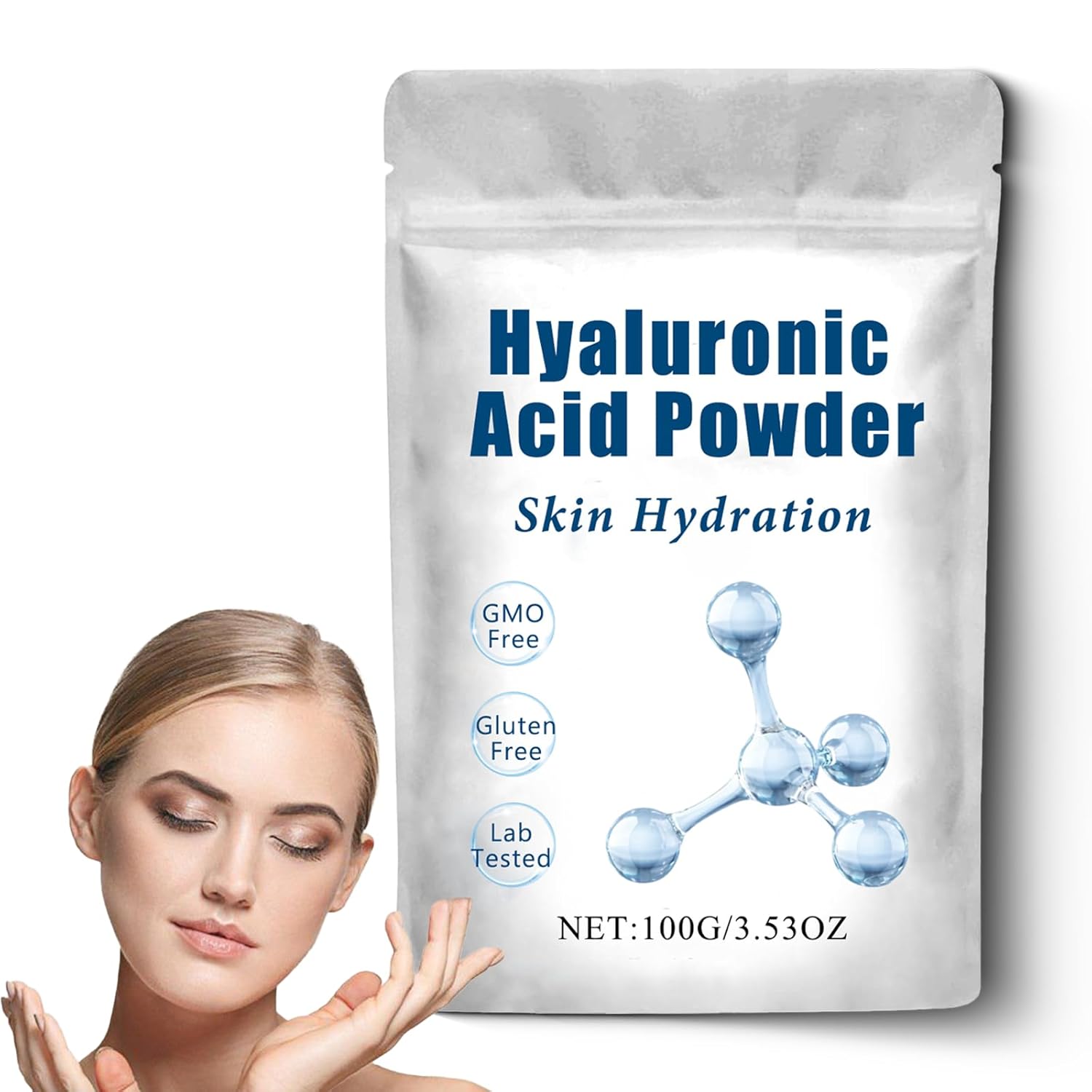 Hydrating Hyaluronic Powder for Anti-Aging Serum