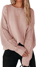 ZESICA Cable Knit Oversized Pullover Sweater - Soft Fall Staple
