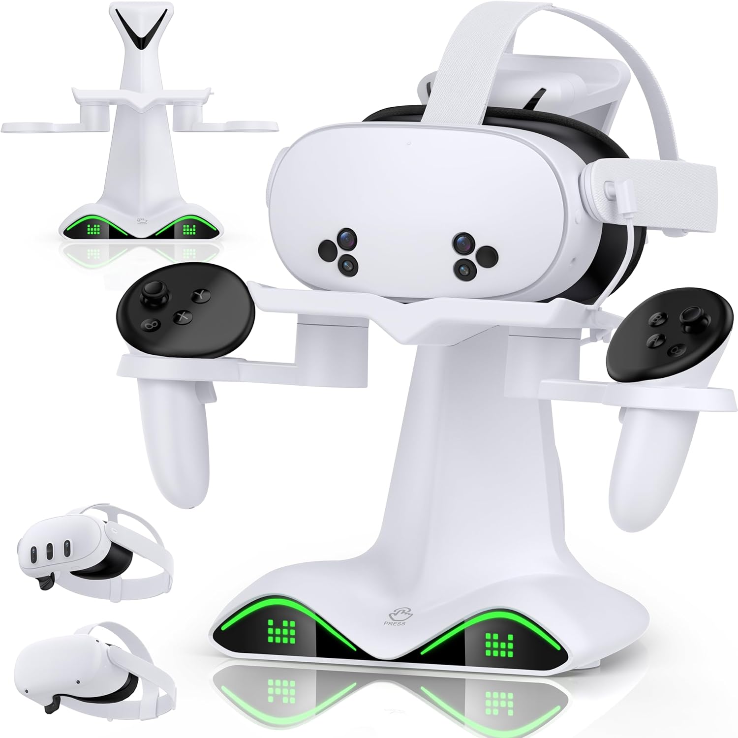Vertical Charging Dock for Meta Quest 2/3/3S with LED Light