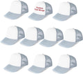 10 Pack Trucker Hats Blank Mesh Caps for Custom Sublimation Printing