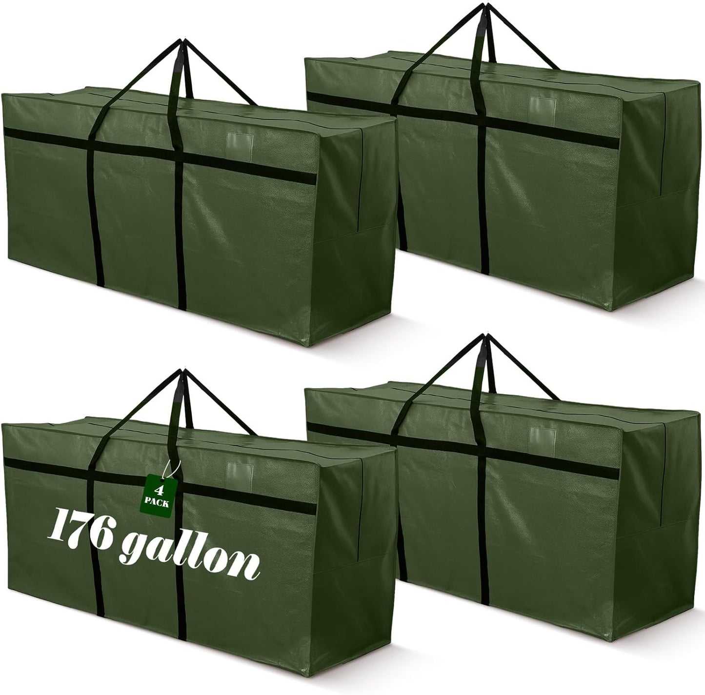 Clysee 4 Pcs 176 Gallon Large Moving Bags with Zipper