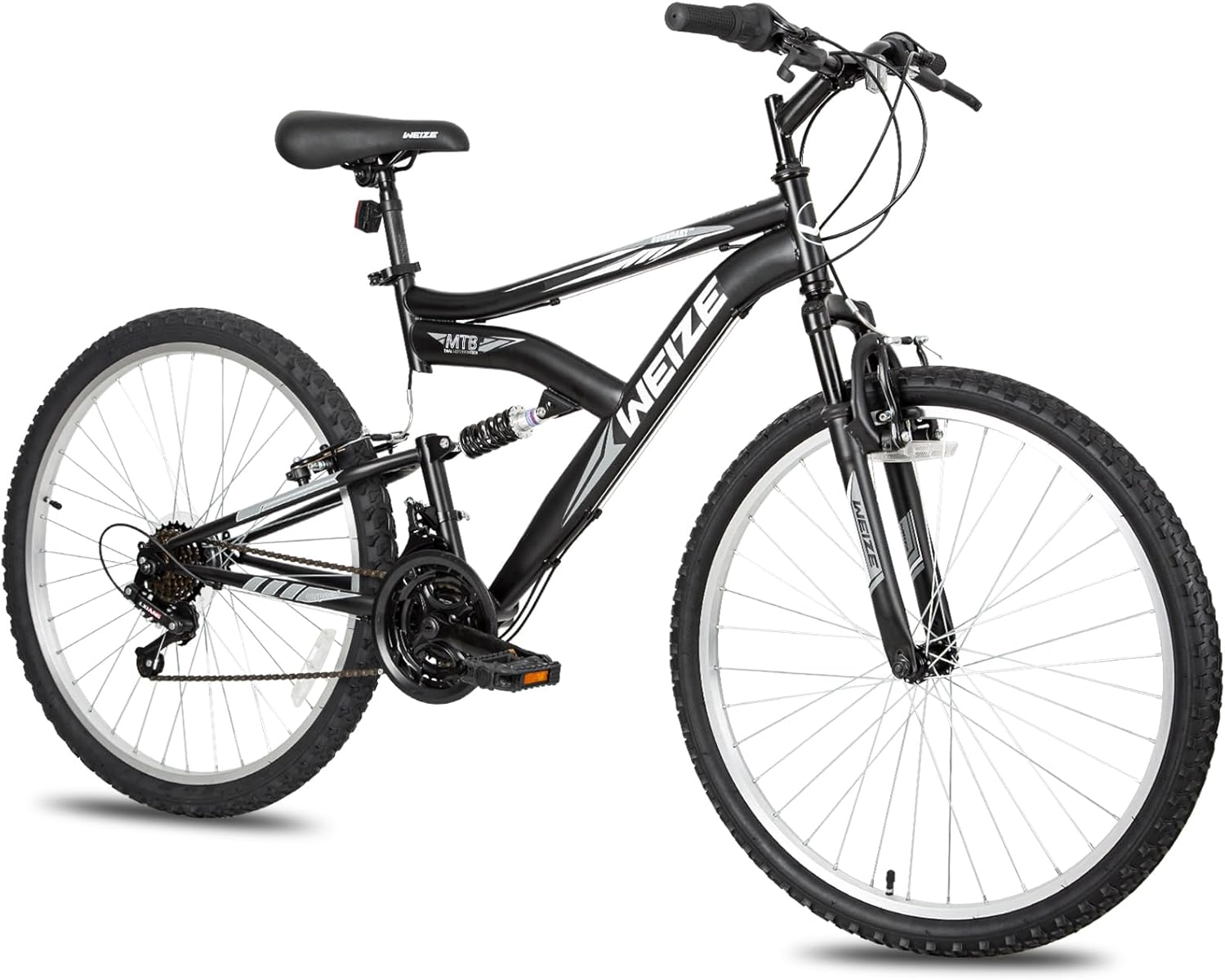 WEIZE Mountain Bike with Dual Suspension for Smooth Riding