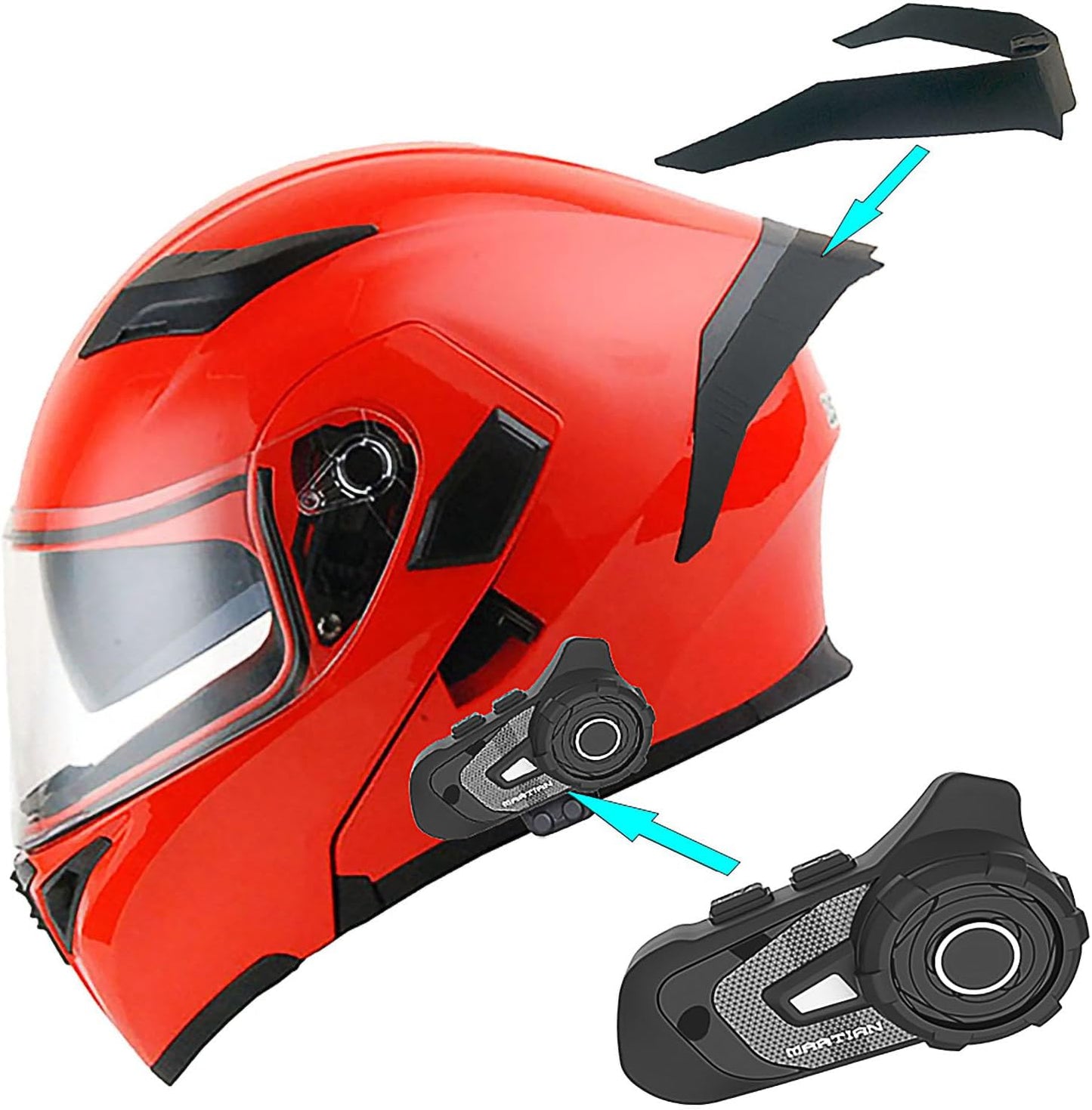 1Storm Motorcycle Modular Full Face Helmet with Dual Visor