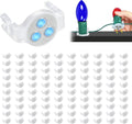 100 Pack Magnetic Christmas Light Clips - Strong Anti-Slip Hooks