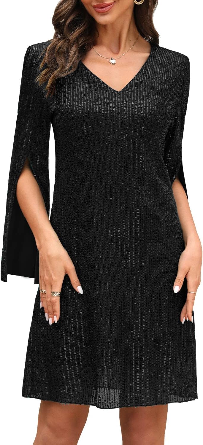 Elegant Wedding Guest Cocktail Dresses for Women - Lace & Sequin