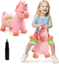 Bouncy Unicorn Hopper Toy for Toddlers - Soft Inflatable Ride-On