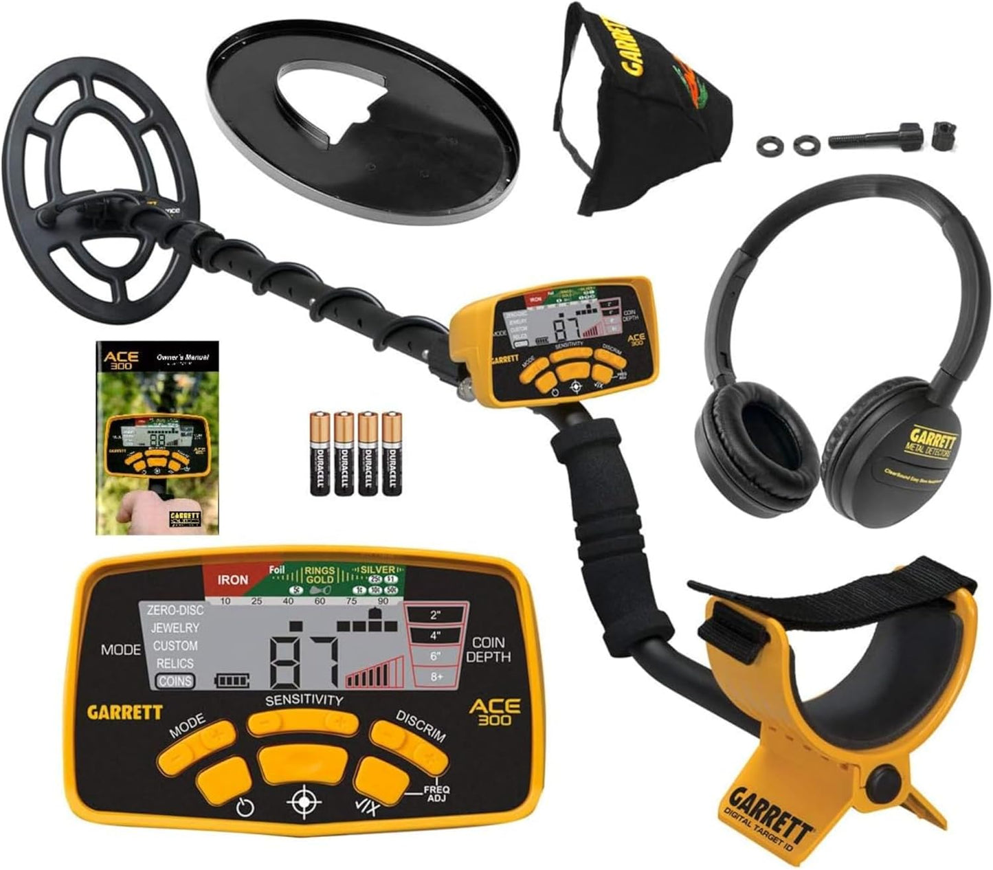 Garrett ACE 300 Metal Detector with Waterproof Coil and Headphones