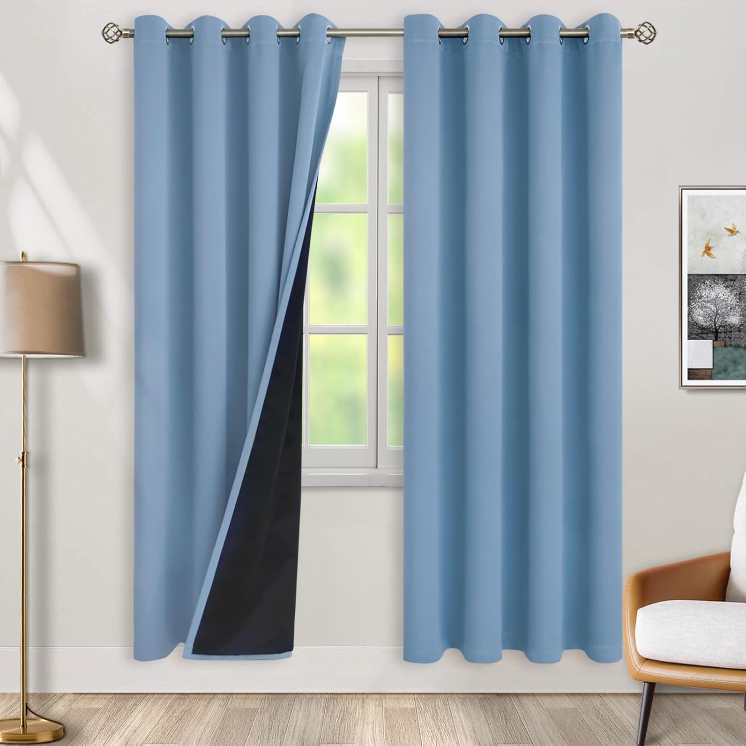 BGment Thermal Insulated Blackout Curtains for Bedroom 52x84