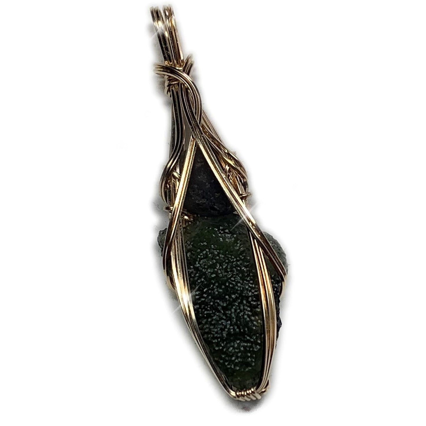 Genuine Moldavite Crystal Pendant for Healing and Transformation