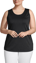 Lands' End Women's Supima Cotton Tunic Tank Top - Soft, Work Friendly