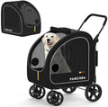 Large Dog Stroller with Detachable Carrier - 3-in-1 Travel Crate