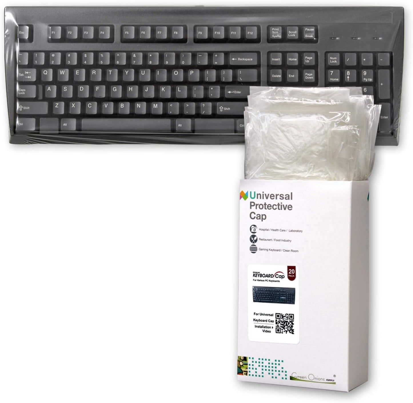 Universal Keyboard Cap 20-Pack for Hospital and Dental Use