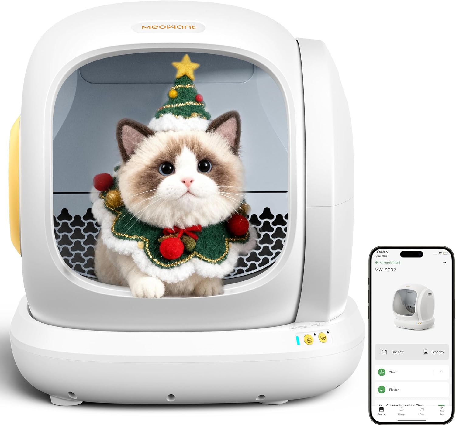 MeoWant Self-Cleaning Cat Litter Box for Multi Cats, 75L