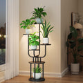 Indoor Plant Stand with Grow Light - 6 Tier Tall Shelf Rack