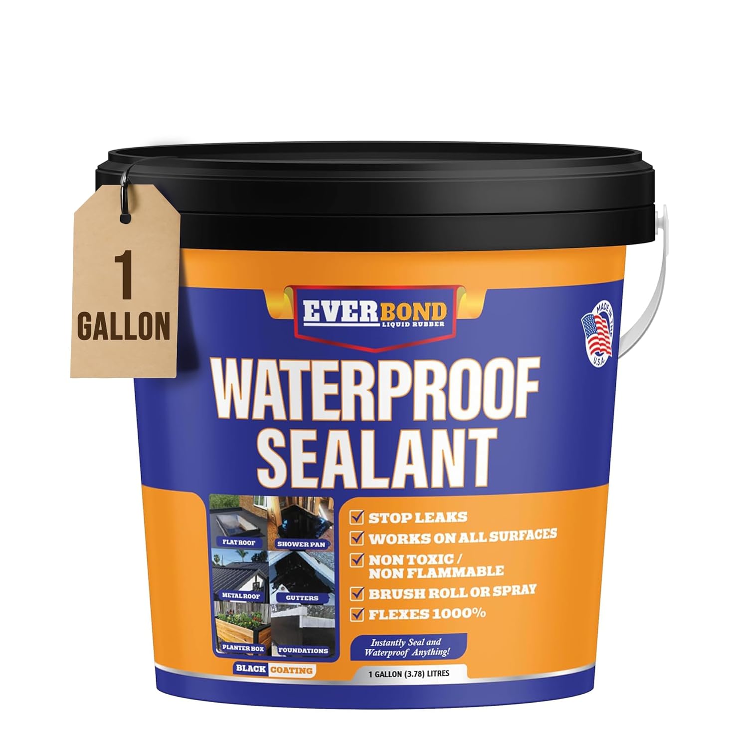Liquid Rubber Waterproof Sealant by EverBond - 1 Gallon