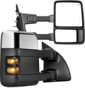 Towing Mirrors for 1999-2007 Ford Super Duty - Chrome Telescoping
