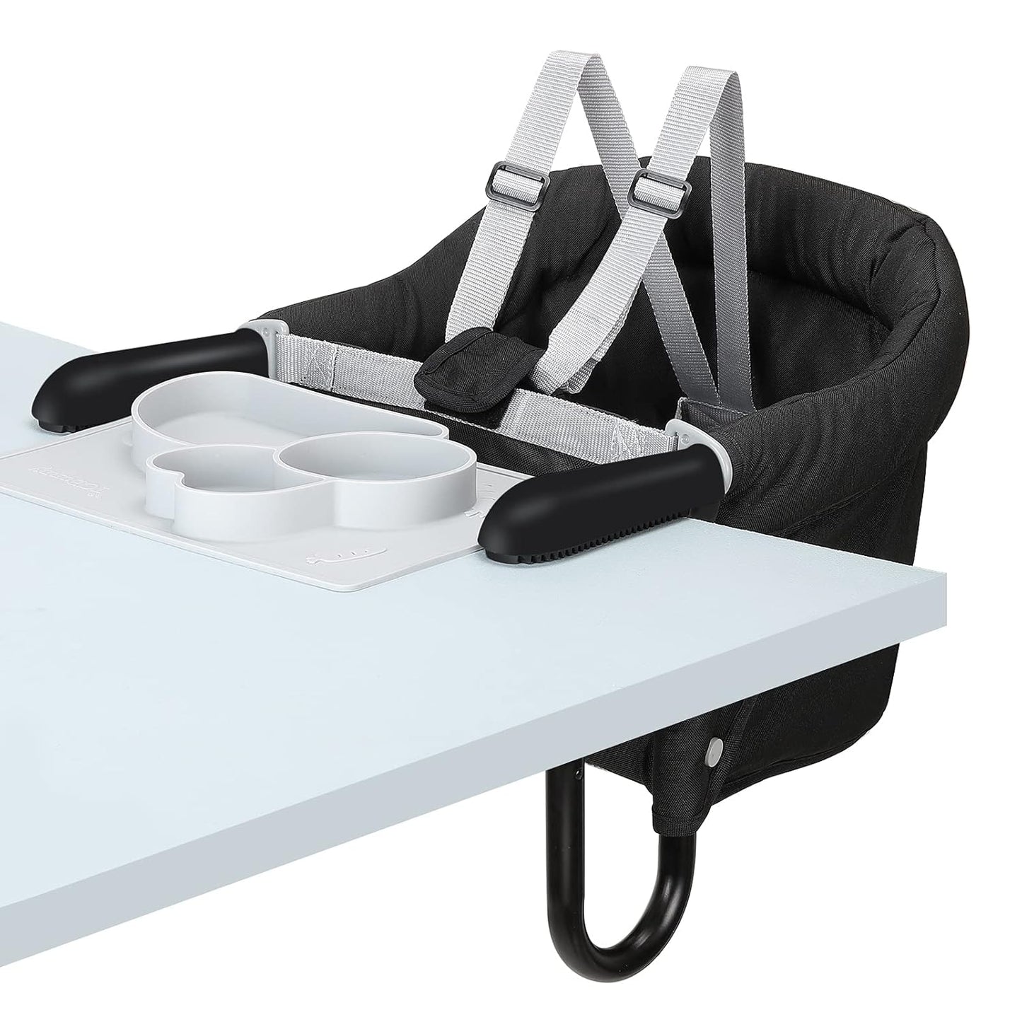 Hook-On High Chair with Fold-Flat Storage and Dining Tray