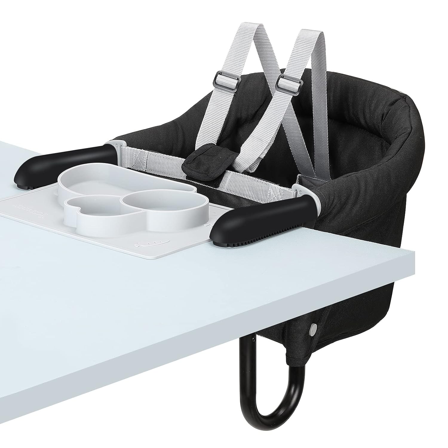 Hook-On High Chair with Fold-Flat Storage and Dining Tray