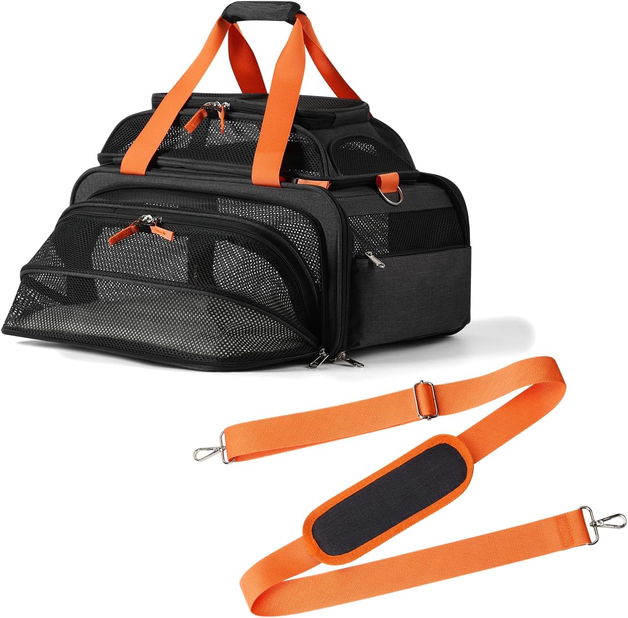 TSA Approved Expandable Pet Carrier for Extra-Small Dogs & Cats