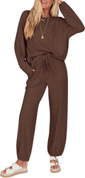 Lounge Sets for Women Ribbed Knit Tracksuit - Cozy Travel Set