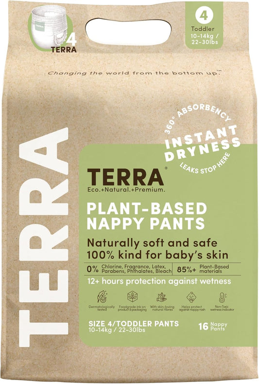 Chemical-Free Terra Size 4 Training Pants - Superior Absorbency