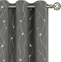 Blackout Curtains 84 in Long Grommet Thermal Insulated Dark Grey