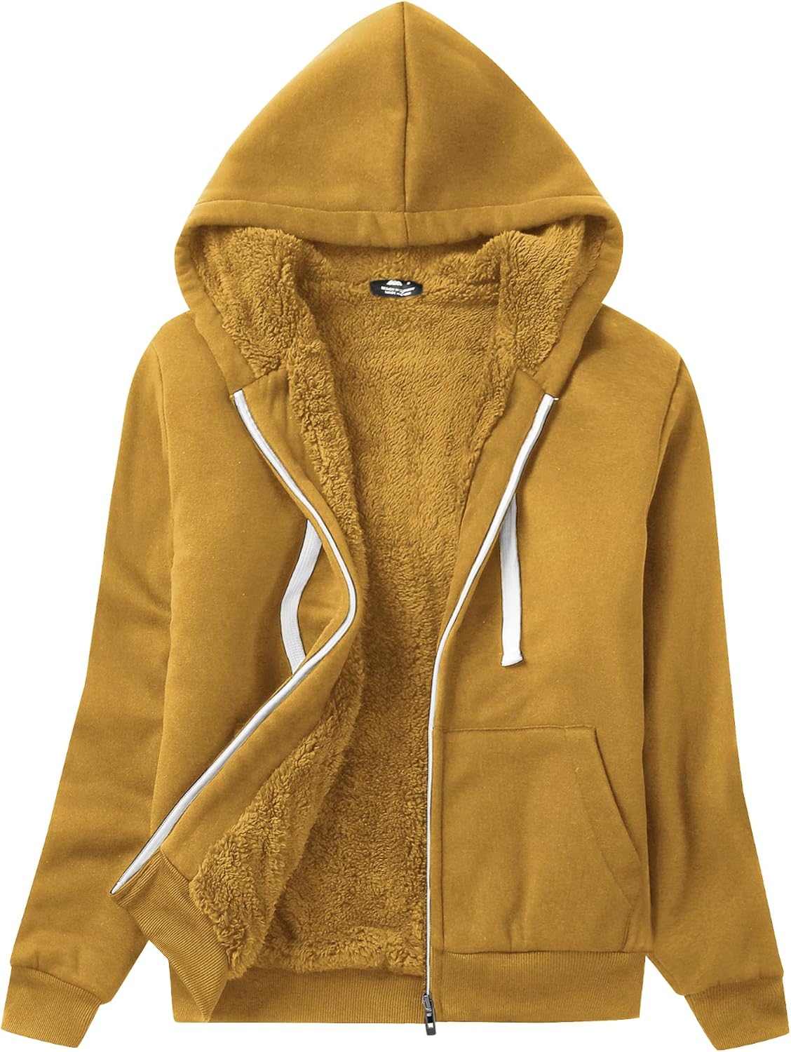 SWISSWELL Women's Winter Fleece Hoodie - Full Zip Sherpa Jacket