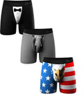 Boxer Briefs for Men Pack of 3 - Hammock Pouch Support Briefs