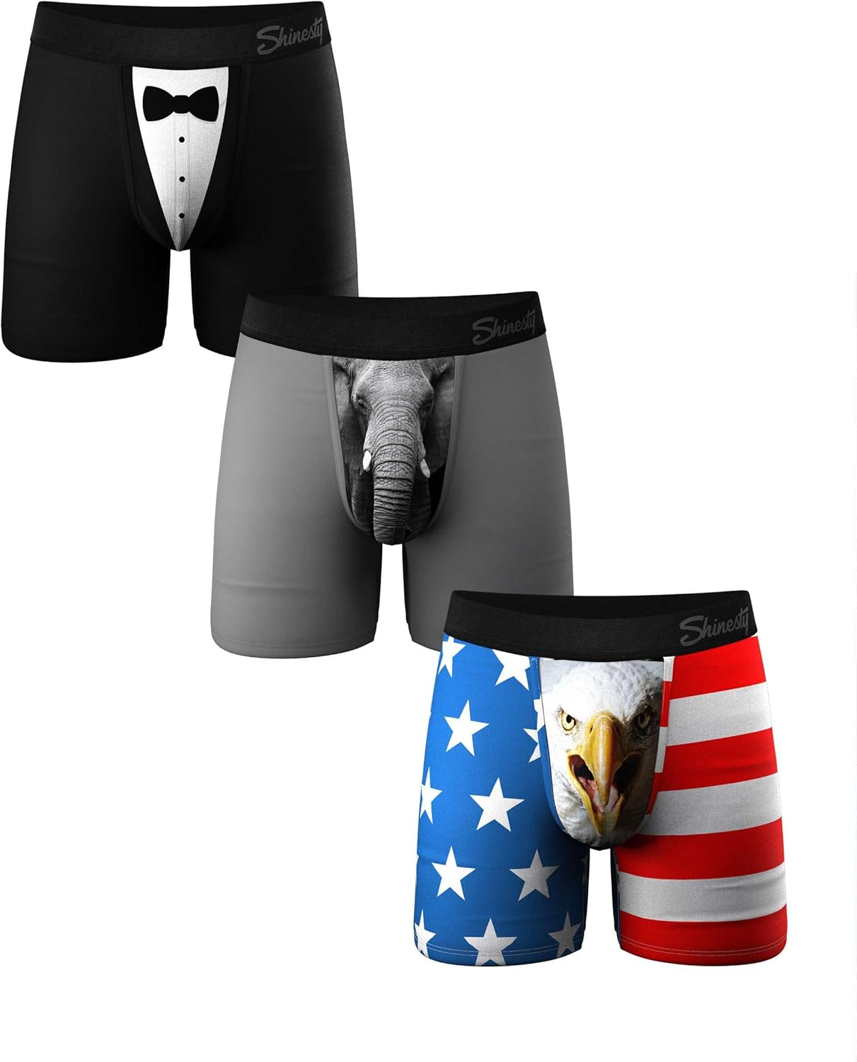 Shinesty Boxer Briefs for Men with Ball Hammock Support Pouch