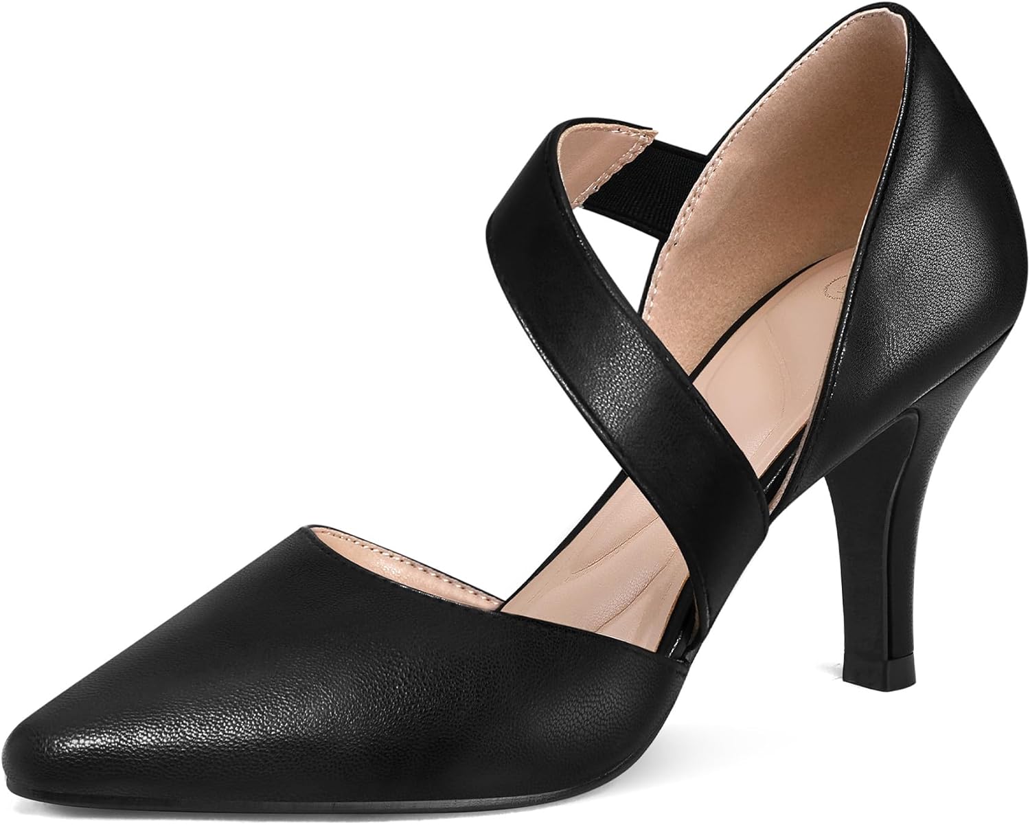 mysoft Women's Pointed Toe Low Stiletto Heel Dress Pumps Shoes