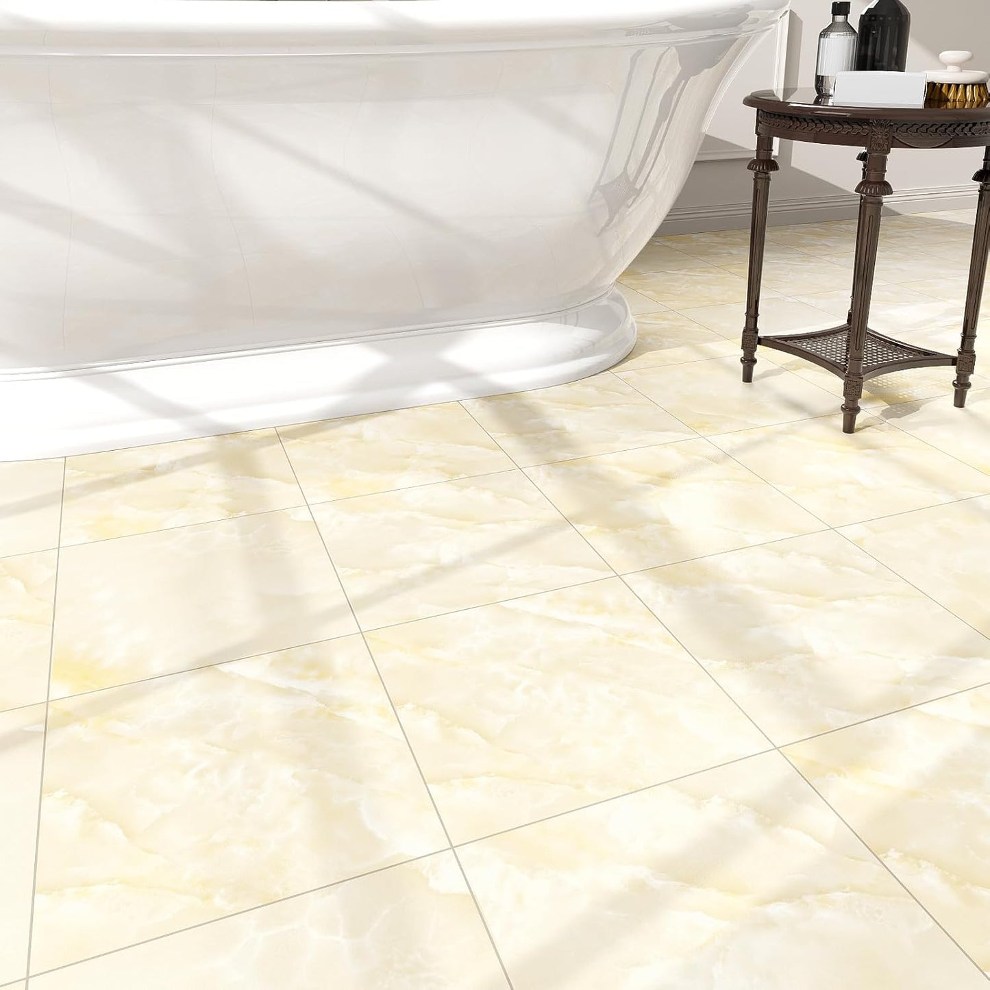 40-Pack Peel and Stick Vinyl Floor Tiles for Easy DIY Flooring