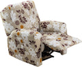 CRFATOP Printed Recliner Cover 4-Piece Slipcover for Single Recliner