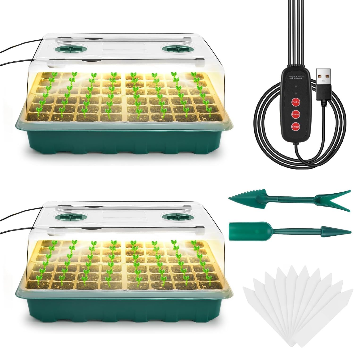 Seed Starter Tray with Grow Light for Indoor Gardening Success