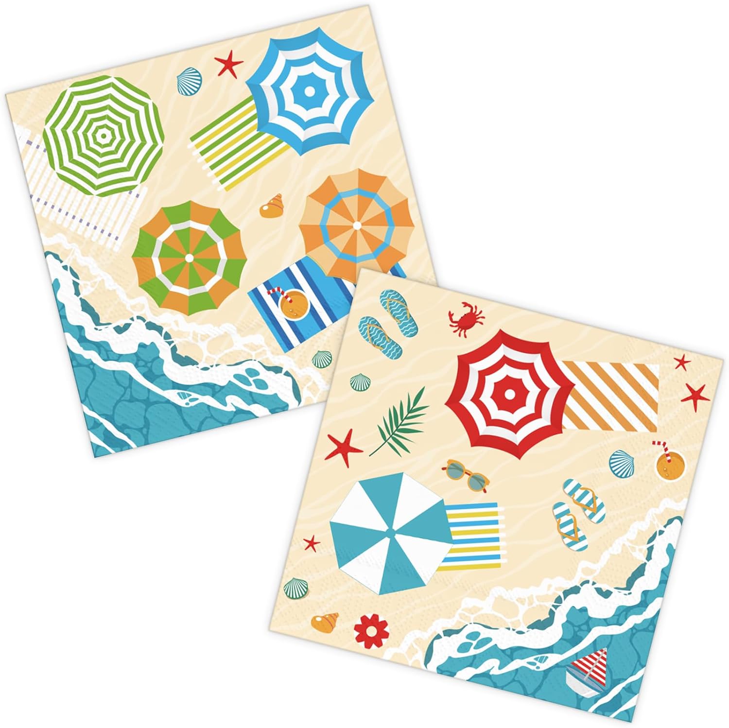 Luau Party Napkins, Hawaiian Beach Vibes 