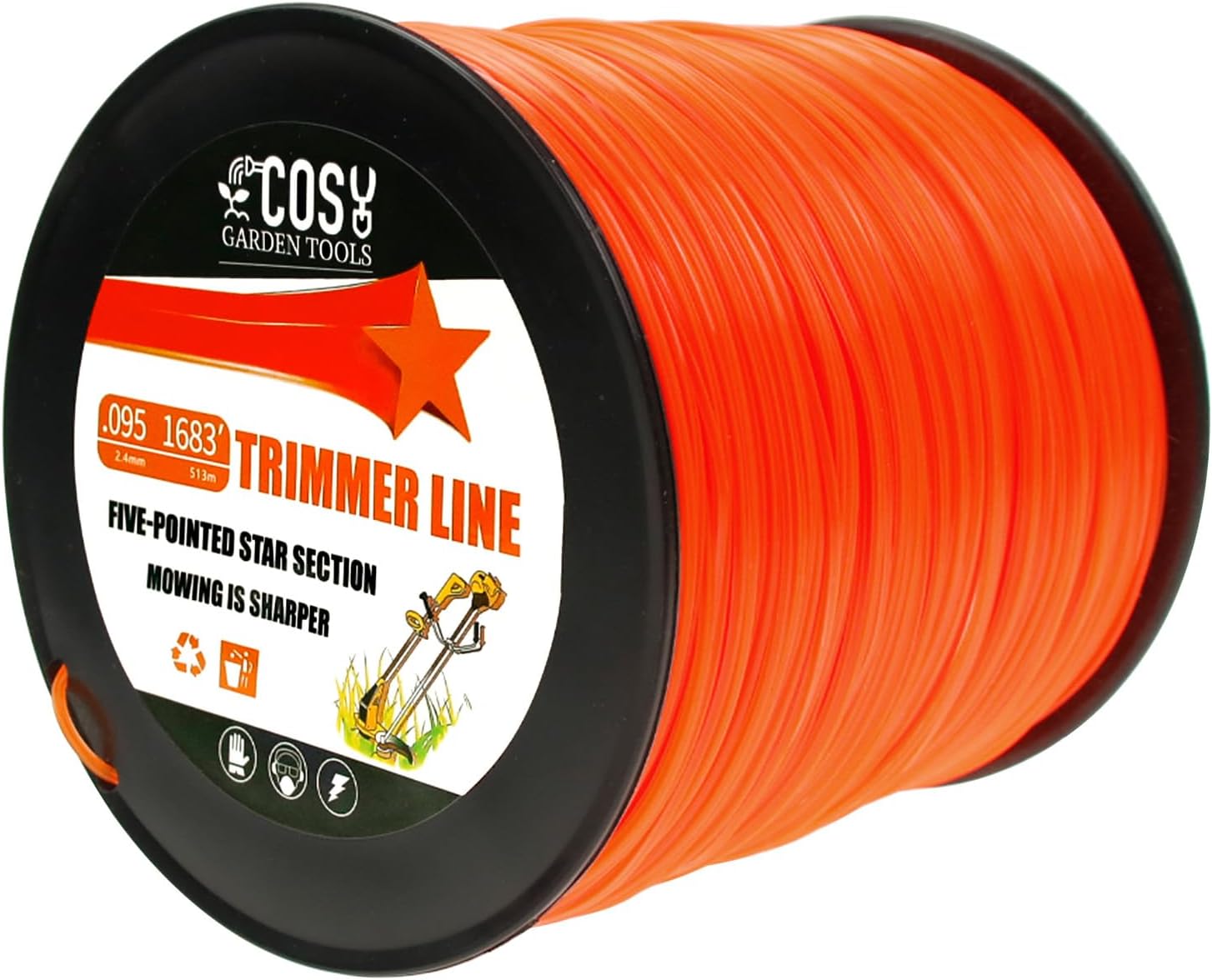 String Trimmer Line 0.095-Inch 5LB for Efficient Yard Care