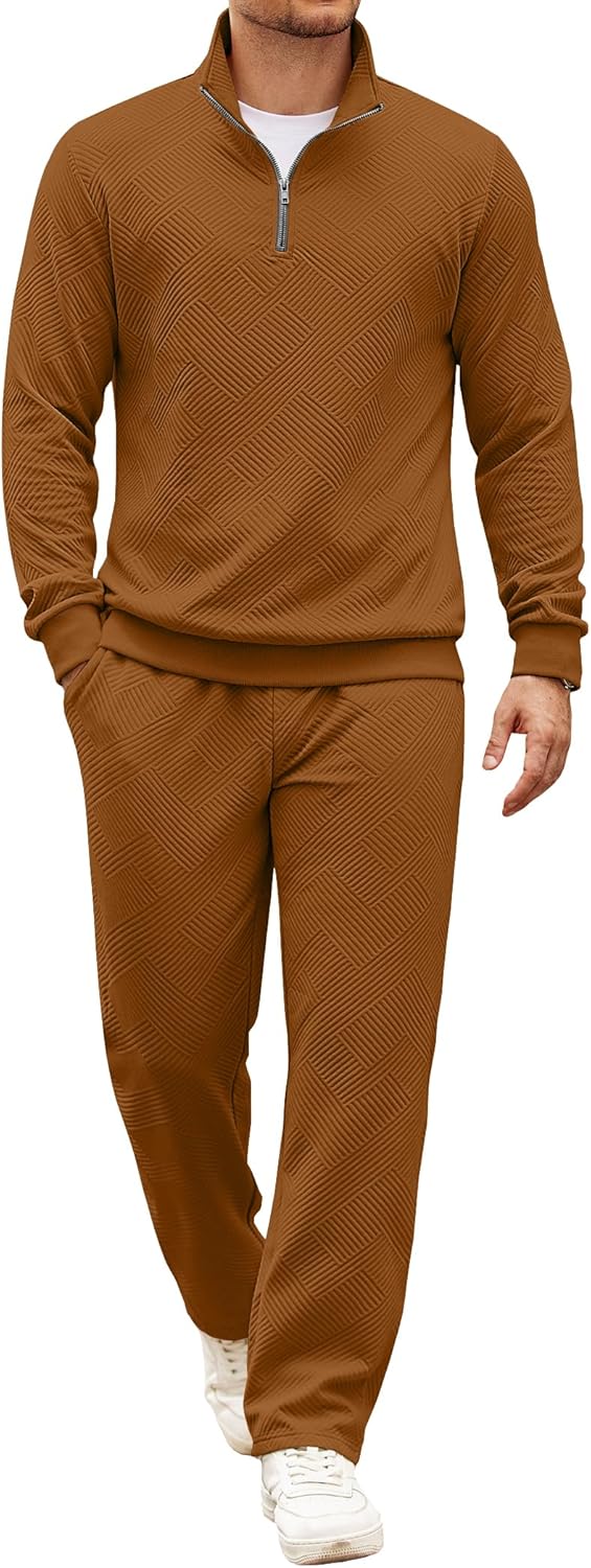 COOFANDY Men's Tracksuit Set for Athletic Running and Style
