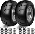 Upgrade 11x6.00-5 Flat Free Tires for Zero Turn Mowers - Solid 2 Pack
