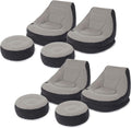Inflatable Ultra Lounge Chair and Ottoman Set - Quick Inflate Comfort