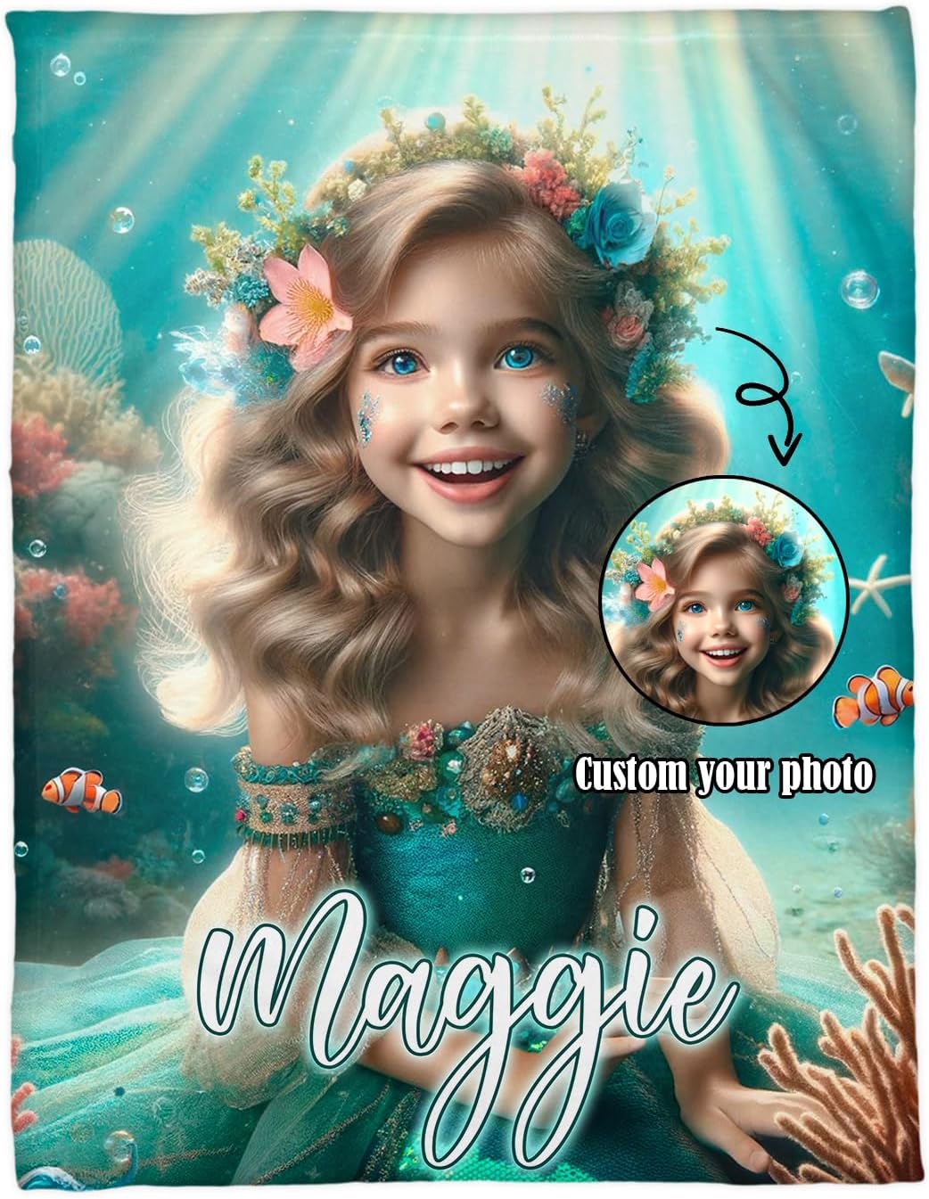 Personalized Little Mermaid Blanket for Magical Birthdays